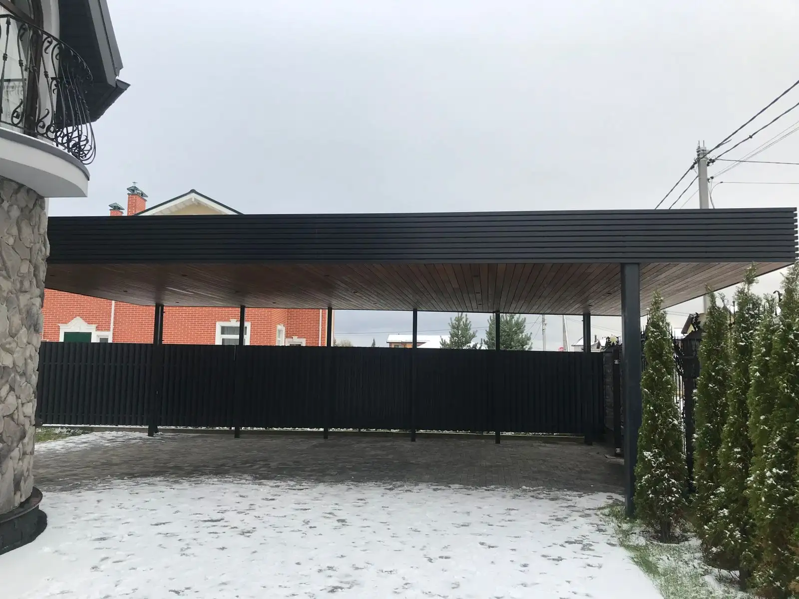 Навес из металла плотный - вид 7